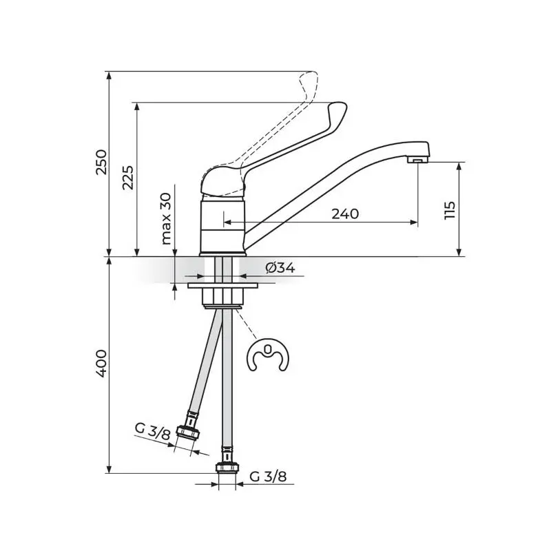 Rosan King slavina za lavabo lekarska (J381L001) - Slika 3