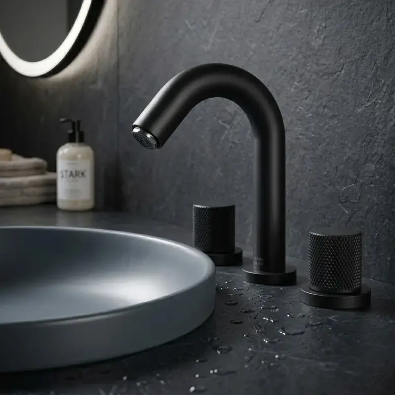 Rosan S2 Black slavina za lavabo dvoručna