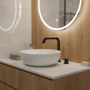 Rosan S2 Black slavina za lavabo visoka