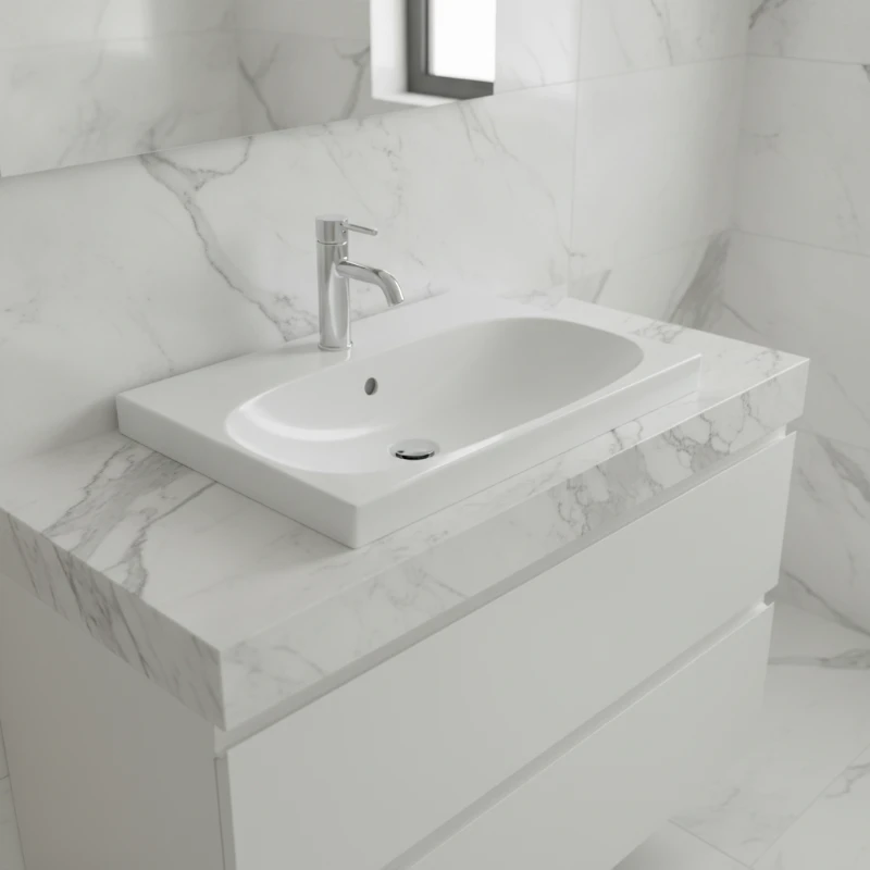 GEBERIT LAVABO 60X48,2 CM ACANTO 500.620.01.2