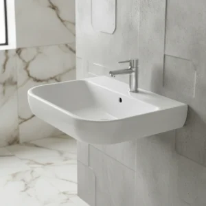 Geberit Smyle zidni lavabo sa otvorom za slavinu 60 × 48 cm beli (500.228.01.1)
