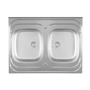 Metalac Standard 2D dvodelna inox sudopera 80x60 cm Ø60 (058774)