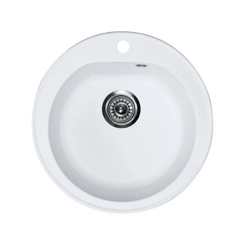 Metalac xVenera 510 granitna sudopera Ø51 cm bela 123261