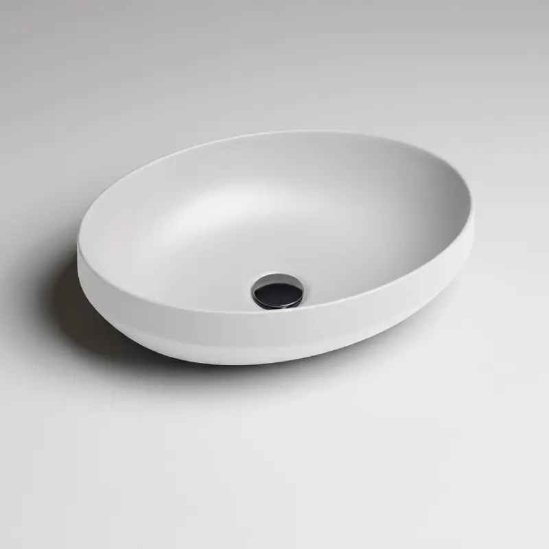 AXA Decus 8510012 beli mat ovalni nadgradni lavabo 50 × 35 cm