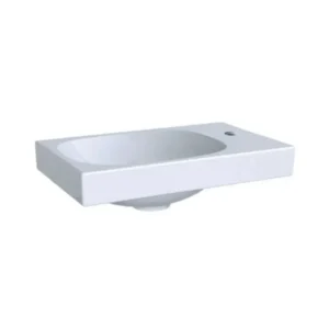 Geberit Acanto zidni lavabo 40 × 25 cm desni 500.635.01.2 Geberit Acanto 500.635.01.2 beli zidni lavabo 40 × 25 cm sa otvorom za slavinu desno