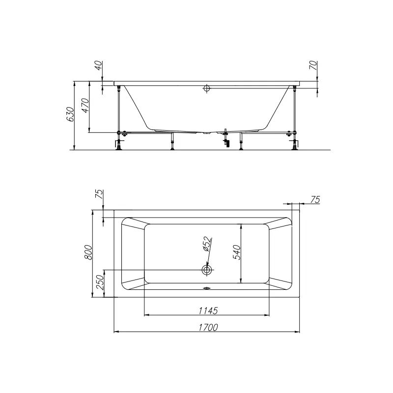 Kolpa San Elektra kada 170×80 cm bela (740660) - Slika 2