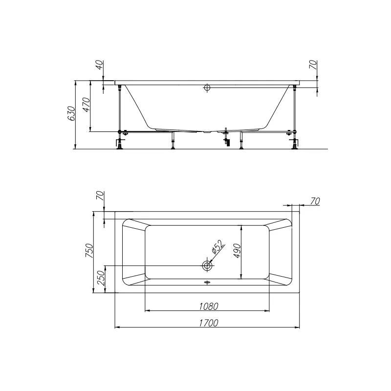 Kolpa San Elektra kada 170×75 cm bela (740670) - Slika 2