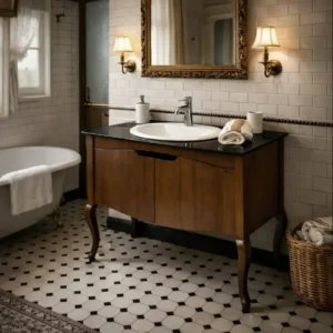 Lavabo sa ormaricem Pino Art Rustik 95 cm drvo