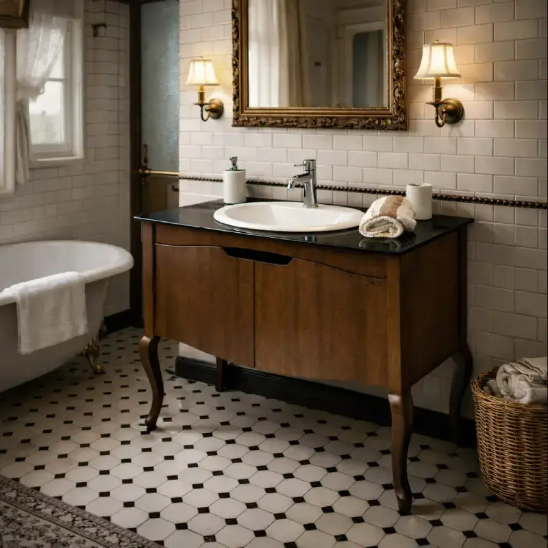 Lavabo sa ormaricem Pino Art Rustik 95 cm drvo
