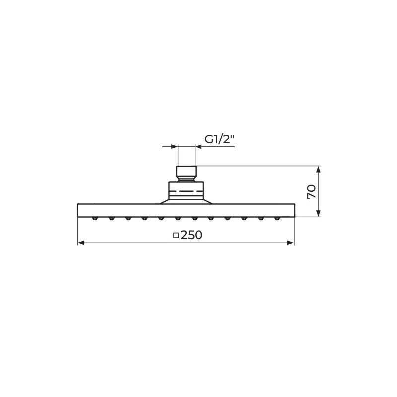 Rosan Stolz nadglavna tuš ruža 250x250 mm (PTRUSP11) - Slika 3