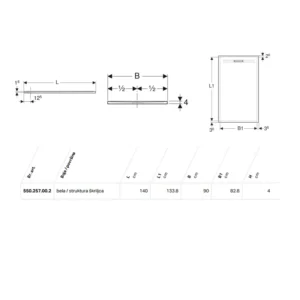 Geberit Sestra tuš kada 140×90 bela 550.257.00.2 Geberit Sestra tuš kada 140×90 bela struktura škriljca šifra 550.257.00.2
