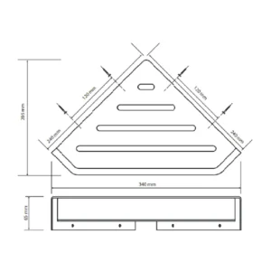 Bemeta CYTRO polica za kupatilo - ugaona 300 mm hrom