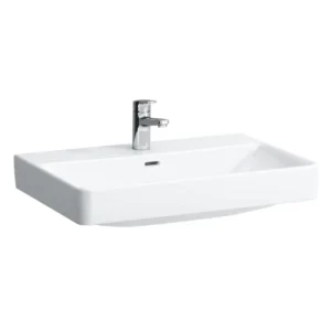LAUFEN PRO S 10967 beli zidni lavabo 70 × 46,5 cm sa centralnim otvorom za slavinu i prelivom