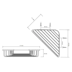 Bemeta CYTRO polica za kupatilo – ugaona Bemeta CYTRO polica za kupatilo - ugaona 230 mm hrom