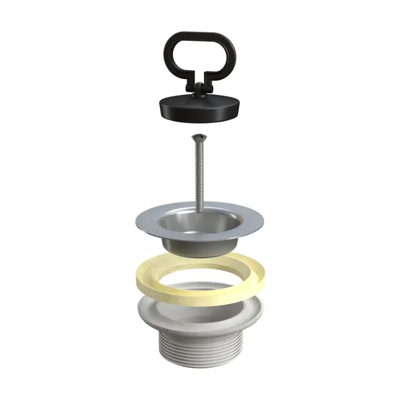Bonomini SIMPLEX 2024MG54B0 odvodni ventil za lavabo 1 1/4″ sa INOX prirubnicom Ø65 mm i čepom sa ručicom