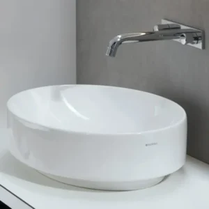 Geberit VariForm 500.771.01.2 beli ovalni nadgradni lavabo 55 × 40 cm