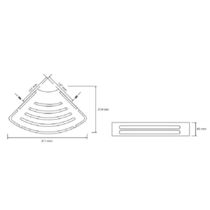 Bemeta CYTRO polica za kupatilo inox Bemeta CYTRO polica za kupatilo 310 mm inox hrom
