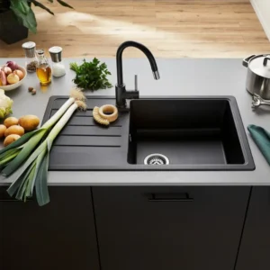 Blanco Legra XL 6 S SILGRANIT sudopera crna 526087 Blanco Legra XL 6 S sudopera 86x50 cm crna 526087