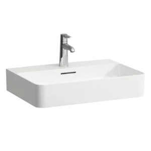 LAUFEN VAL zidni lavabo 60 × 42 cm 10283 LAUFEN VAL 10283 beli zidni lavabo 60 × 42 cm sa centralnim otvorom za slavinu i prelivom