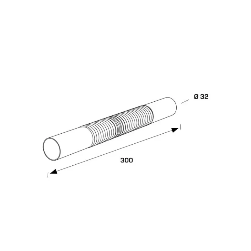 Bonomini produžetak cevi Ø32 × 300 mm hromirani mesing (0632FX30B7) - Slika 2