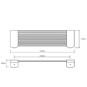 Bemeta CYTRO polica za kupatilo 270 mm kompaktna hrom