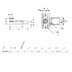 Geberit niski ugradni set za CleanLine tuš kanalice DN 40 154.152.00.1