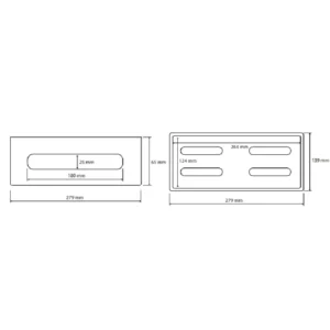 Bemeta CYTRO polica za kupatilo - ugaona plast 280 mm hrom