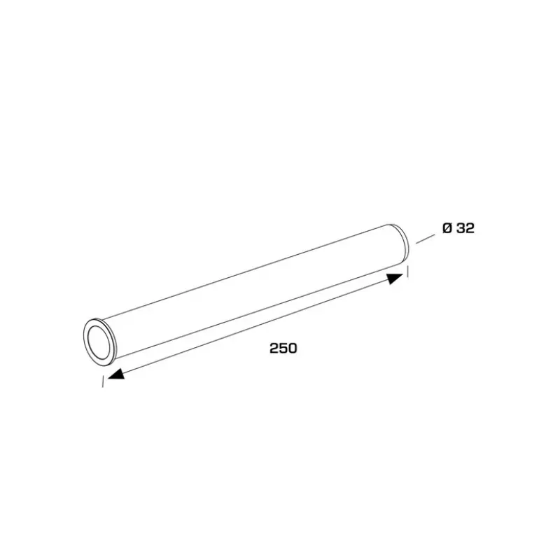 Bonomini 0632CC25B7 produžetak cevi Ø32 × 250 mm od hromiranog ABS materijala za lavabo i bide instalacije