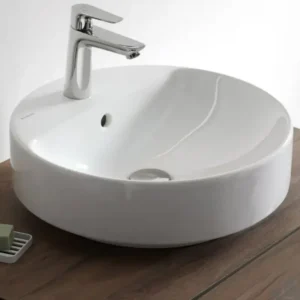 Geberit VariForm 500.769.01.2 beli okrugli nadgradni lavabo Ø 45 cm