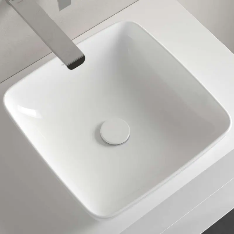 Villeroy & Boch Artis 41784101 beli kvadratni nadgradni lavabo 41 × 41 cm