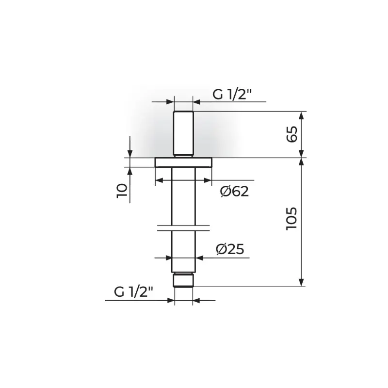 Rosan PTRKUZ11 plafonski izliv za tuš ružu 150 mm hrom