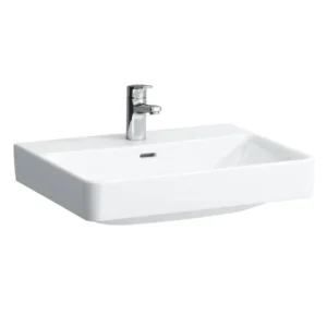 LAUFEN PRO S zidni lavabo 60 × 46,5 cm 10963 LAUFEN PRO S 10963 beli zidni lavabo 60 × 46,5 cm sa centralnim otvorom za slavinu i prelivom