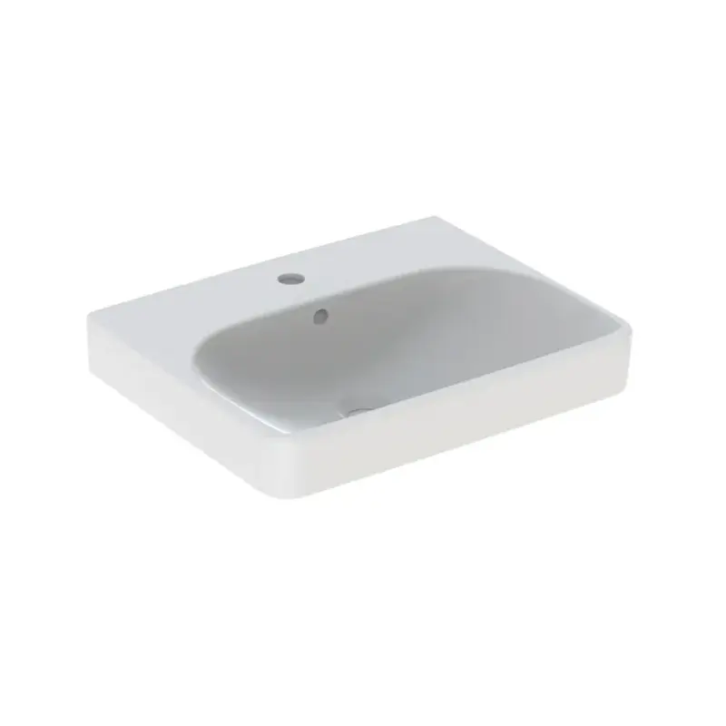 Geberit Smyle zidni lavabo sa otvorom za slavinu 55 × 48 cm beli (500.259.01.1) - Slika 2