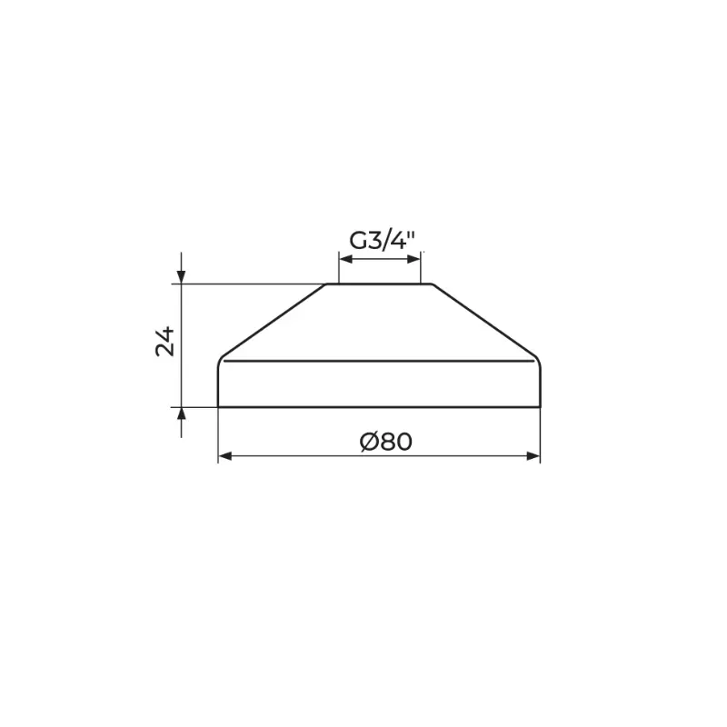 Rosan Grande rozeta 3/4" Ø80 mm (PRO8034) - Slika 2