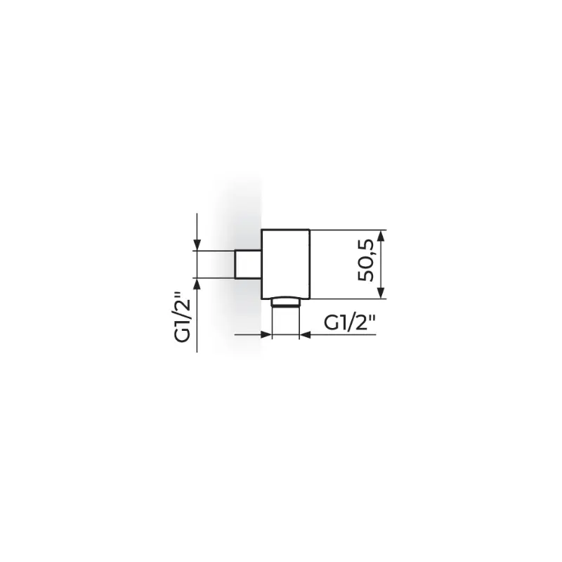 Rosan Stolz zidni priključak za tuš crevo 1/2" x 1/2" (PRGC11) - Slika 3