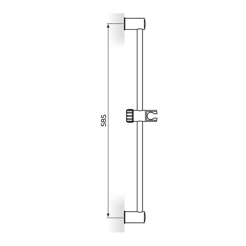 Rosan PDTZS01 klizna šipka 585 mm hrom