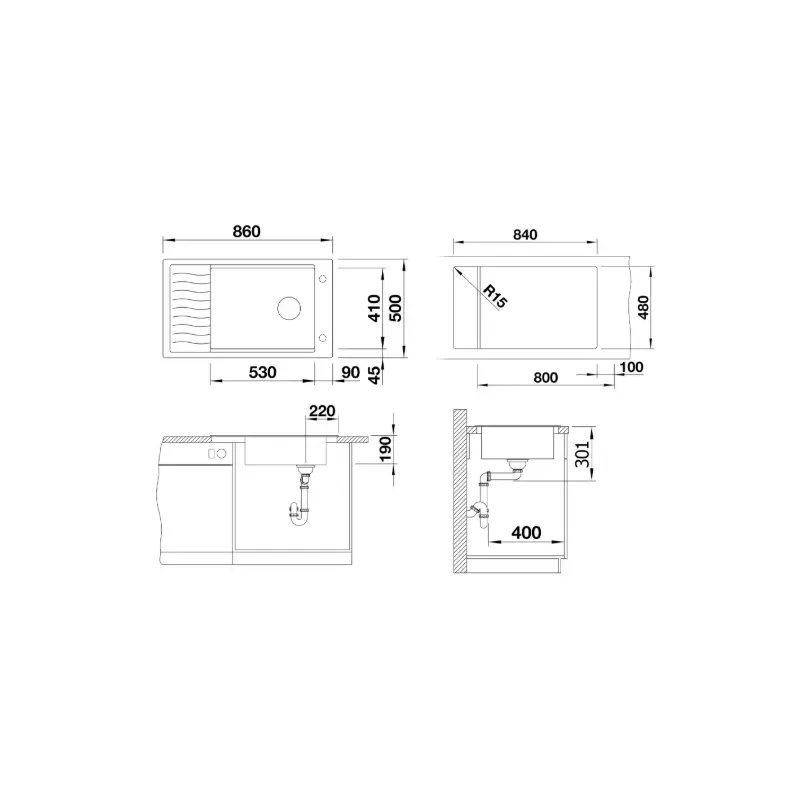 Blanco Elon XL 8 S sudopera 86x50 cm tartuf 524877