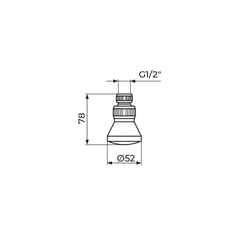 Rosan MS zglobna tuš ruža Ø 52 mm (PTRUSP4) - Slika 3