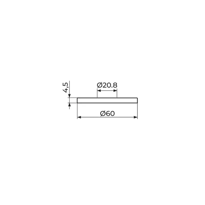 Rosan PRO312B crna rozeta za priključak 1/2" Ø60 mm
