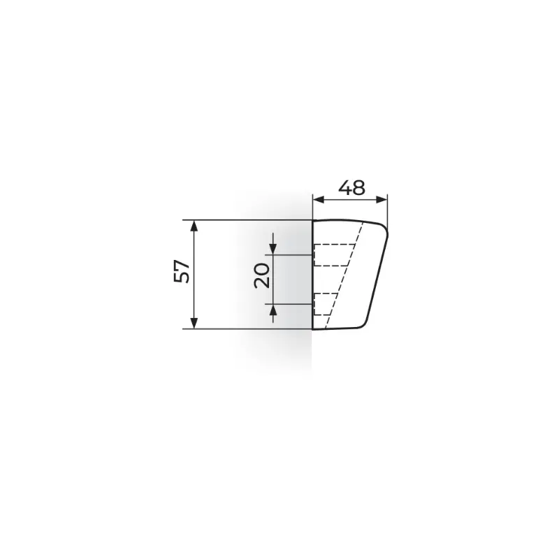 Rosan Dark PDTV01D zidni držač tuš ručice mat crni 57 × 48 mm
