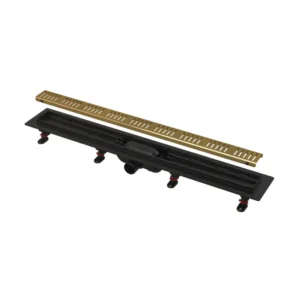 Alca APZ10BLACK-BRASS tuš kanalica sa mesinganom rešetkom