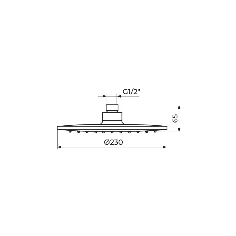 Rosan Deluxe II nadglavna tuš ruža 230 mm (PTRUSP3) - Slika 3