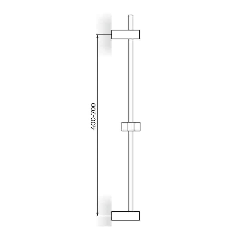Rosan PDTZS07 klizna šipka 400–700 mm hrom