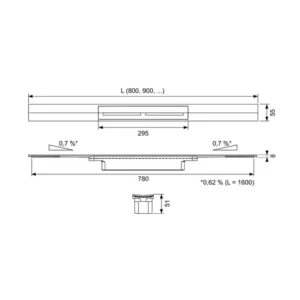 TECE Drainprofile tuš kanalica 90 cm 670900