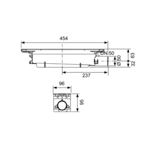 TECE standardni odvod za Drainprofile tuš kanalice 673002 TECE standardni odvod za Drainprofile tuš kanalice DN 50 bočni 673002