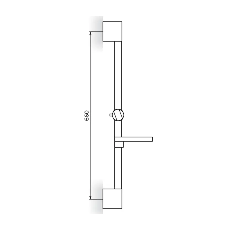 Rosan Stolz PDTZC11 klizna šipka set 660 mm sa držačem za sapun hrom
