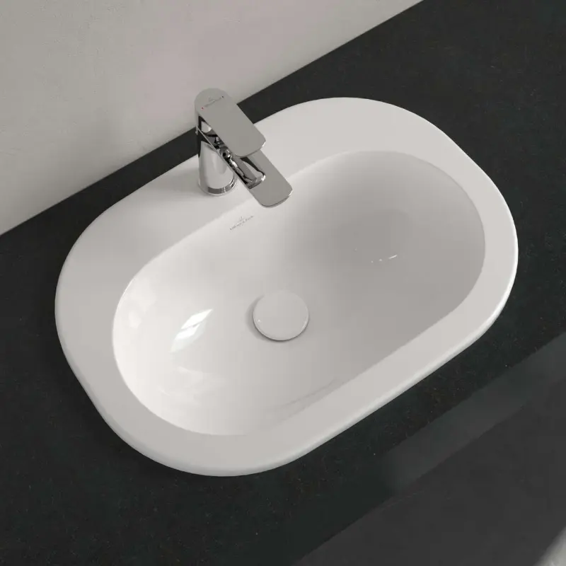 Villeroy & Boch O.novo 41615601 beli ovalni ugradni lavabo 56 × 40,5 cm