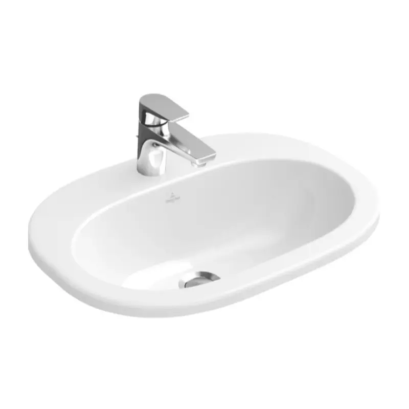 Villeroy & Boch O.novo ovalni ugradni lavabo 56 × 40,5 cm beli (41615601) - Slika 2
