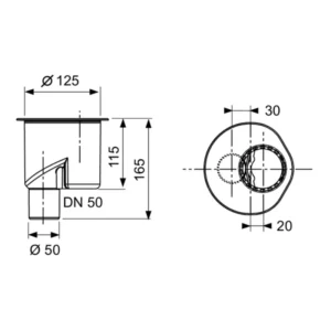 TECE Drainline vertikalni odvod DN 50 650003