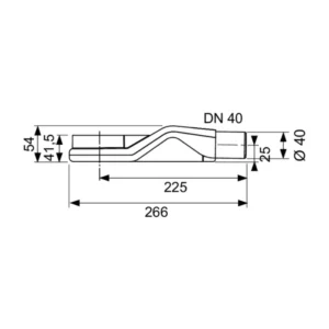 TECE Drainline extra-flat bočni odvod DN 40 650004